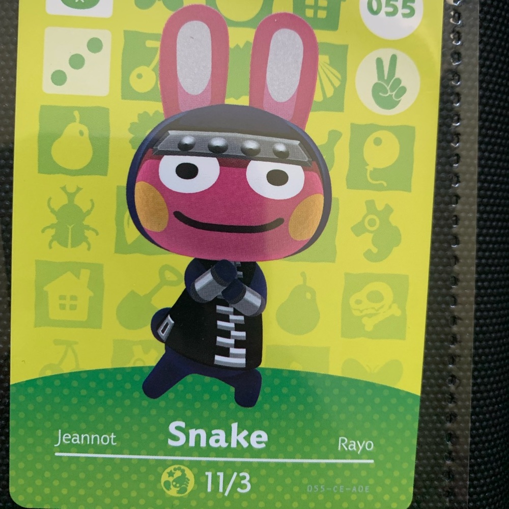 Snake 055 - Nintendo Animal Crossing amiibo card